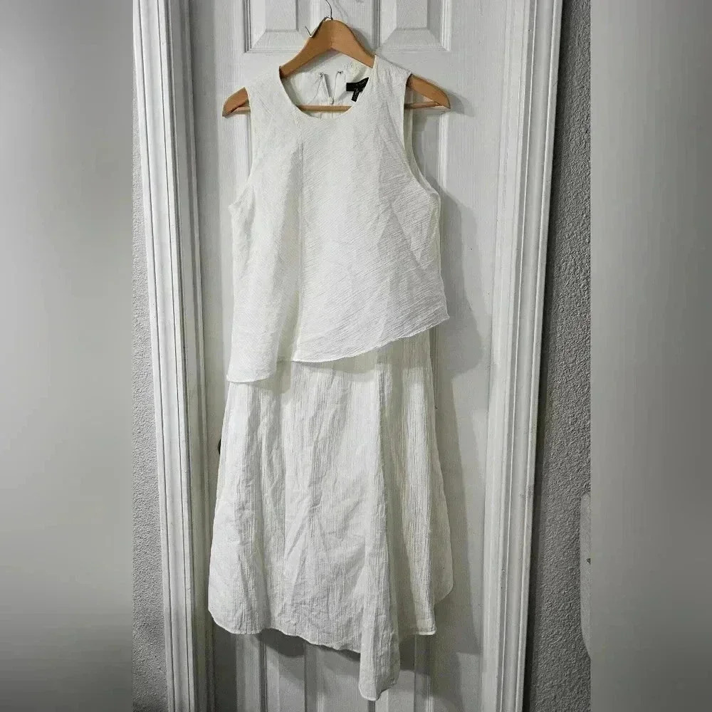 Rag & Bone Fernay Handkerchief Hem Layer Asymmetrical Midi Dress - Picture 5 of 8